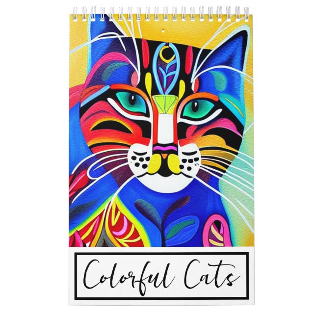 Calendário Gatos coloridos (Capa)