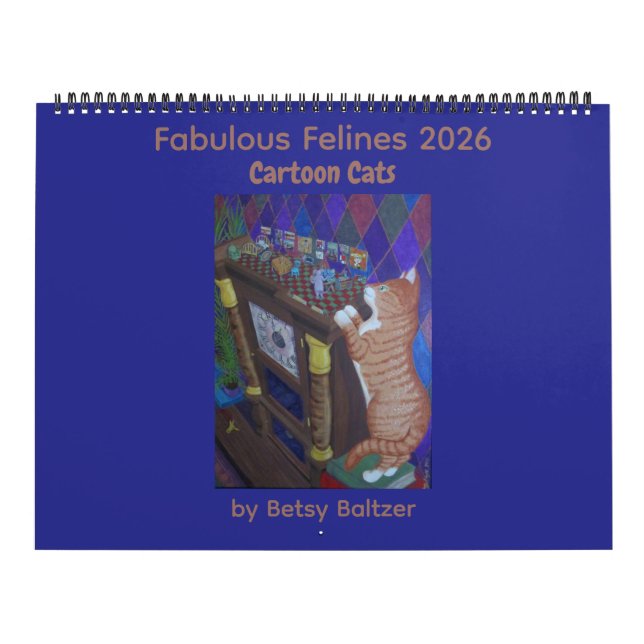 Calendário Gatos de Cartoon Fabulous Felines 2026 (Capa)