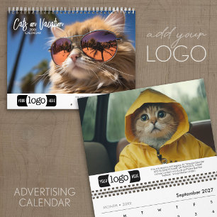 Calendário Gatos de Férias - Adicionar Logotipo para Presente