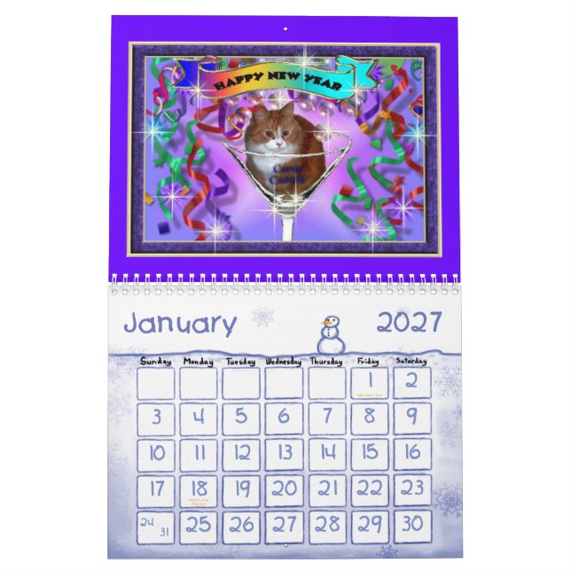 CALENDÁRIO GATOS DE SHERRIEY (Jan 2027)