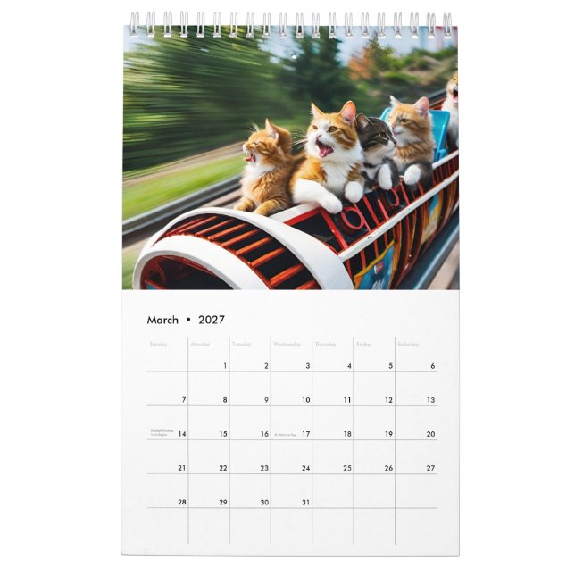 Calendário Gatos Divertidos (Mar 2027)