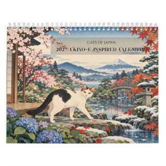 Calendário Gatos do Japão 2027 | Arte Sazonal Inspirada em Uk