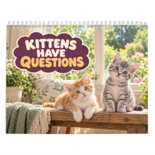 Calendário Gatos Engraçados Têm Perguntas