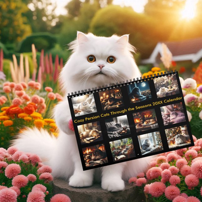 Calendário Gatos Persianos Cozy Através da Época 20XX (Criador carregado)