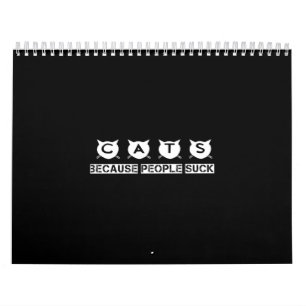 Calendário gatos porque pessoas são uma porcaria