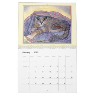 Calendário GATOS! Um gato por mês