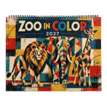 Geometria Selvagem 2027 – Arte Colorida de Animais
