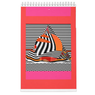 Calendário Geométrico de abstrato