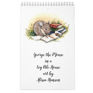 Calendário George, o rato com arte por Alissa Hansen Calenda
