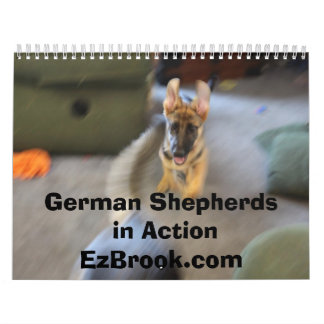 Calendário German shepherd na ação