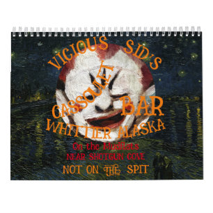 Calendário Gin Martini Cadáver Cassoulet Jesus Messias Bar VA