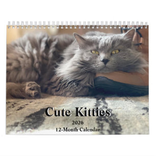 Calendário Ginger Orange Tabby Cats 2026