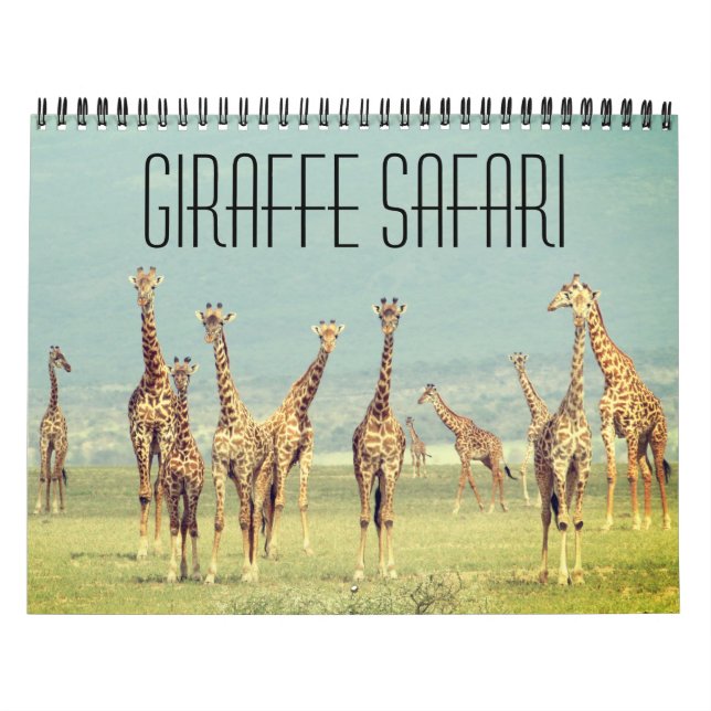 Calendário giraffe safari 2025 (Capa)