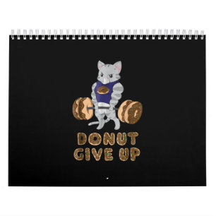Calendário Giro de Rosquinha de Elevação de Cabeça de Gato