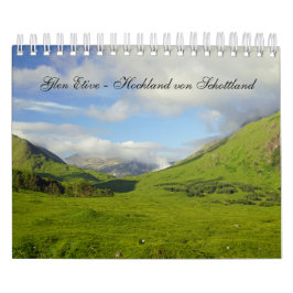 Calendário Glen Etive - Hochland von Schottland