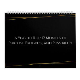 Calendário Golden Focus: Minimalist Inspirational 12-Calendar