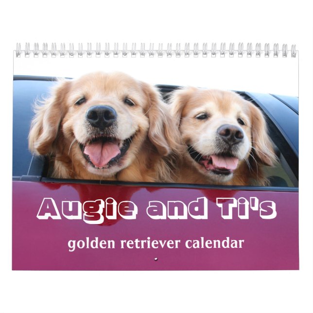 Calendário Golden retriever 2017 de Augie e de Ti (Capa)