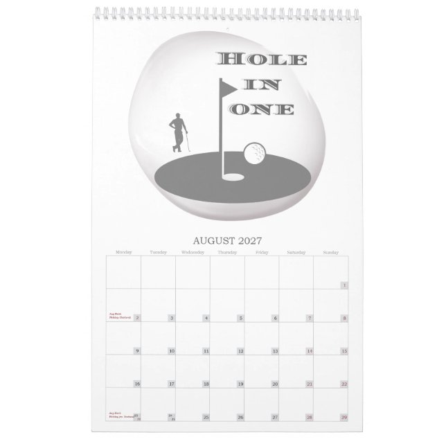 Calendário Golf (Ago 2027)