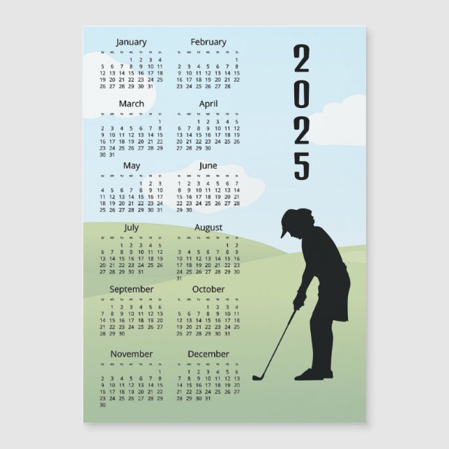 Calendário Golf Design 2025 (Frente)