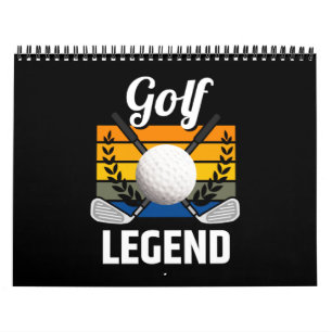 Calendário Golf Legend Golfing Golf Ball Engraçado Golfe