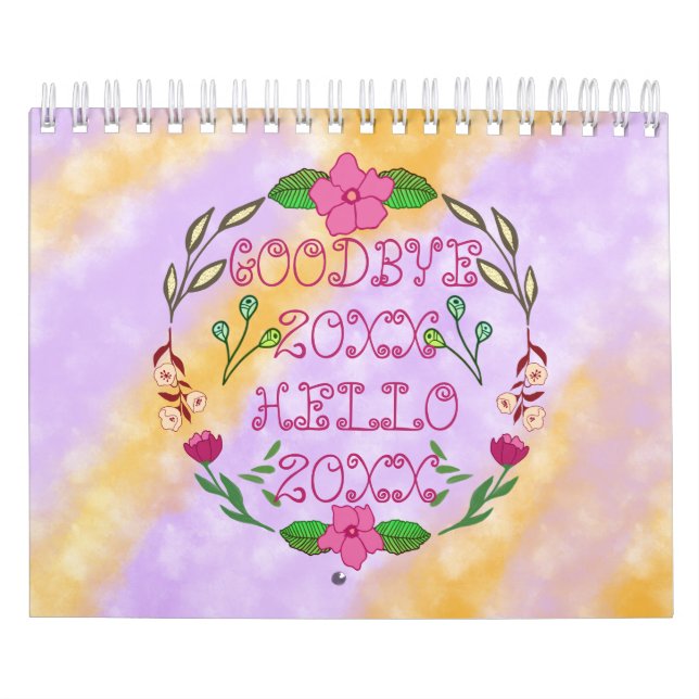 CALENDÁRIO GOODBYE 20XX OLÁ 20XX (Capa)