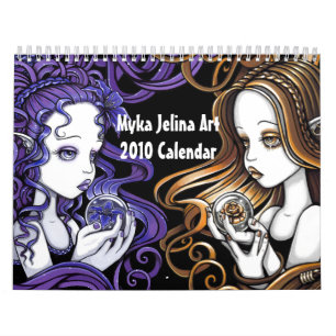 Calendário gótico 2010 da arte da fantasia da arte