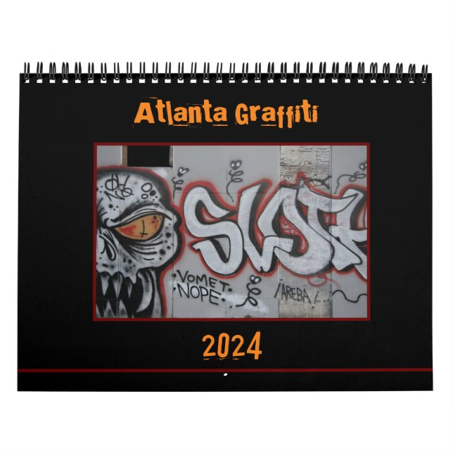 Calendário grafite Atlanta 2024 (Capa)