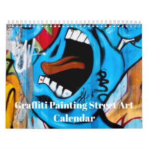 Calendário Grafite Colorido Painting Street Art 2021