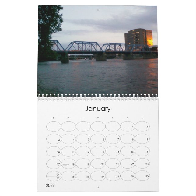 Calendário Grand Rapids bonito 2011 (Jan 2027)