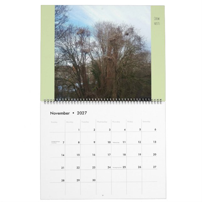Calendário Grande área de Flora e Fauna "Downyland" (Nov 2027)