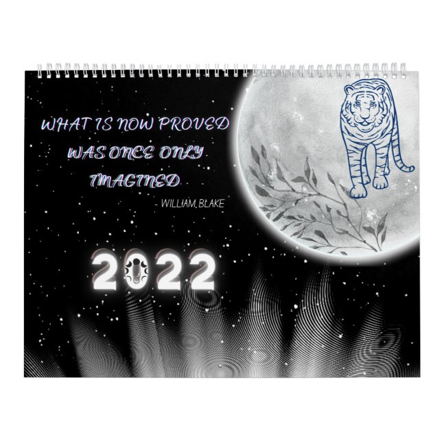 Calendário Grande com Duas Páginas, Fases da Lua (Capa)