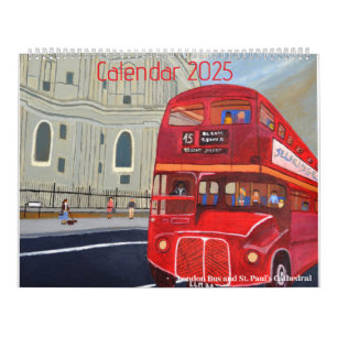 Calendário Grande do Barramento Vermelho de Londre