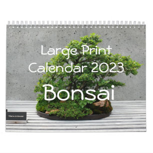 Calendário Grande do Impressão 2023 - Bonsai