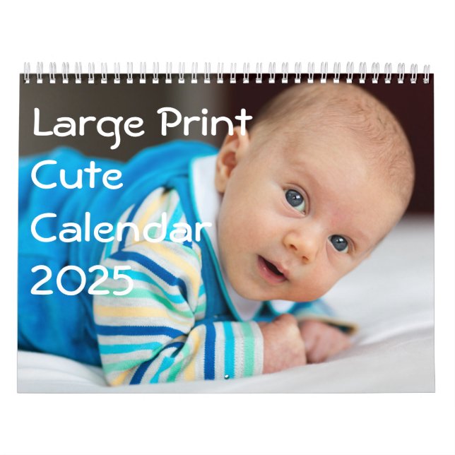 Calendário Grande Impressão Cute 2025 (Capa)