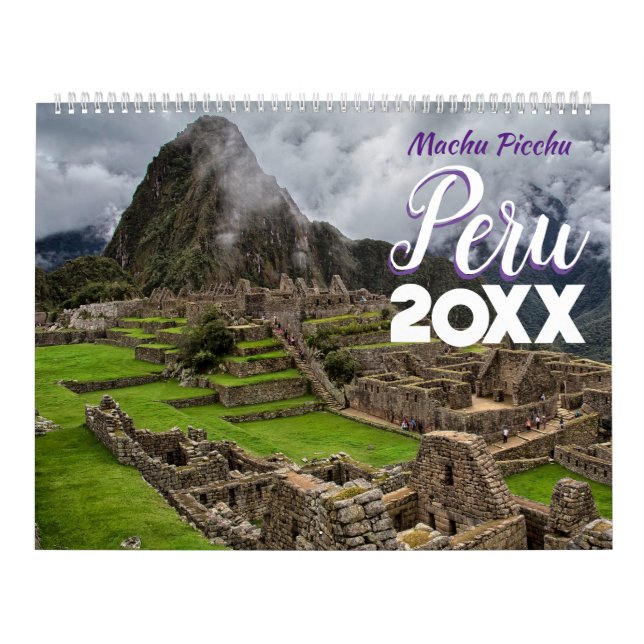 Calendário Grande Mural Cênico Machu Picchu Peru   (Capa)