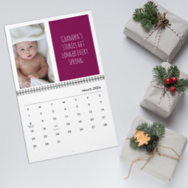 Calendário Grandkids Photo Gifts funny slogan Calendar