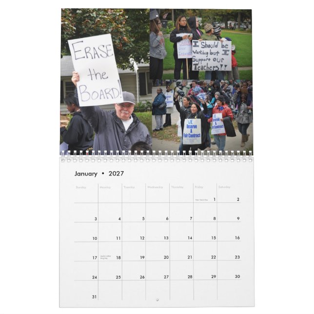 Calendário Greve do professor de Waukegan (Jan 2027)