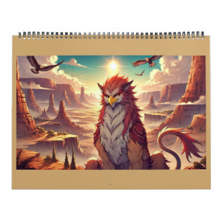 Calendário Griffins, Dragons, & Desolate landscapes