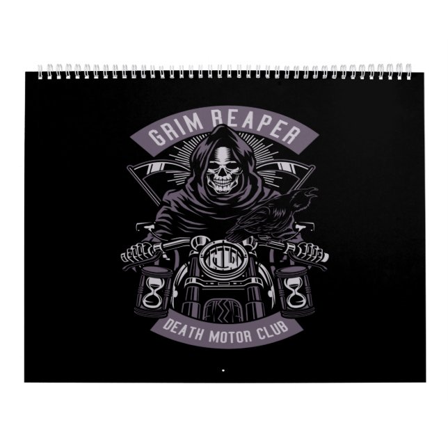 Calendário grim reaper death motor club (Capa)