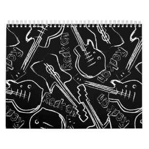 Calendário Guitarra da rocha