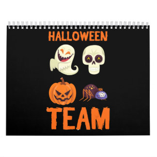 Calendário Halloween Team Skeleton Pumpkin Ghost Spider Spook