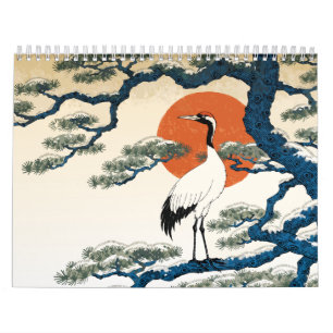 Calendário Hanafuda Doze Meses da Arte Xilogravada Japonesa