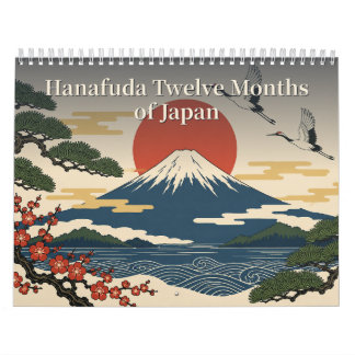 Calendário Hanafuda Flower Cards Ukiyo-e Japanese Art