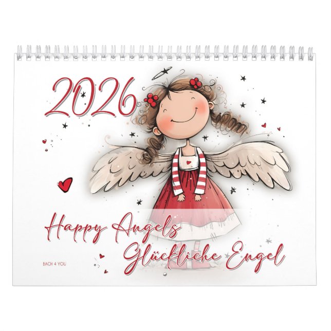 Calendário Happy Angels - Glückliche Engel 2026 (Capa)