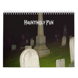 Calendário Hauntingly Divertimento-Calendário-Cemitérios