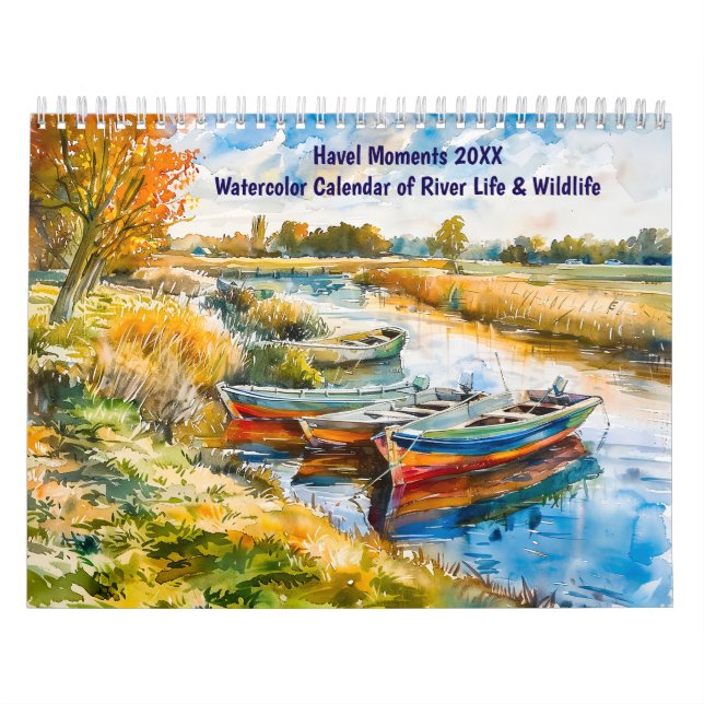 Calendário Havel Moments 2026 – Watercolor Calendar of River  (Capa)