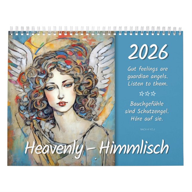 Calendário Heavenly Angels – Himmlische Engel 2026 (Capa)