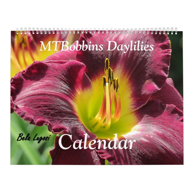 Calendário Hemerocallis de MTBobbins - com nomes - grande (Capa)
