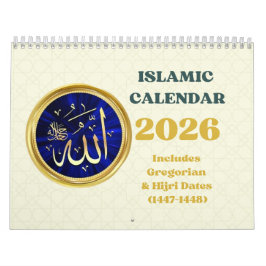 Calendário Híjiro 2026 Arte Islâmica e Datas Impor