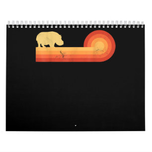 Calendário Hippopotamus 60 anos 70 Hippo